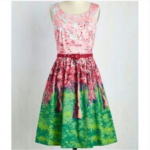 ModCloth Festive Frondescence Dress in Spring